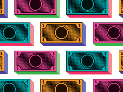 Money Stacks bill bills colorful dollar money pattern stacks vector