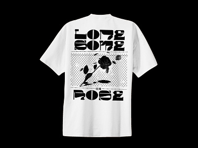 Lonesome Rose Tshirt custom type merch merchandise restaurant rose tshirt typography vector western