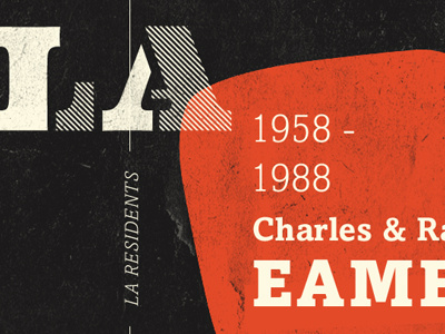 Eames eames grunge poster retro typography vintage