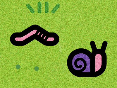 Bugs illustration snail worm