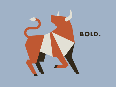 Boldbull bold bull cow futura illustration steer vector