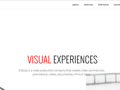 D'sEyez Productions ( Parallax website ) css html responsive website web design web developer wordpress