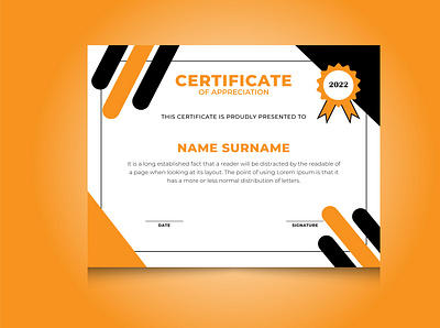 Appreciation Certificate Design appreciation certificate design diploma gift graphic design minimal