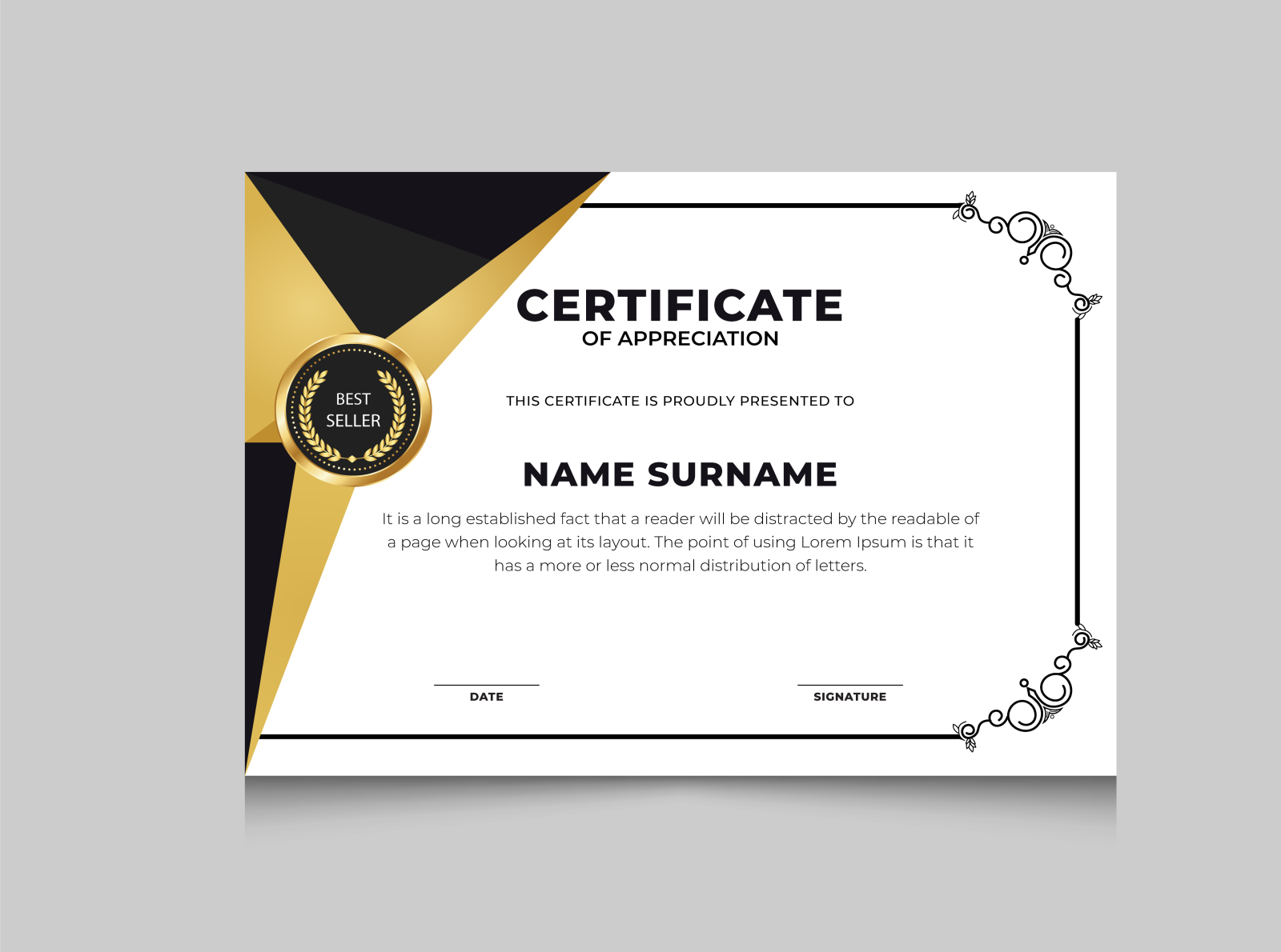 Appreciation Certificate by Harris Pranto on Dribbble