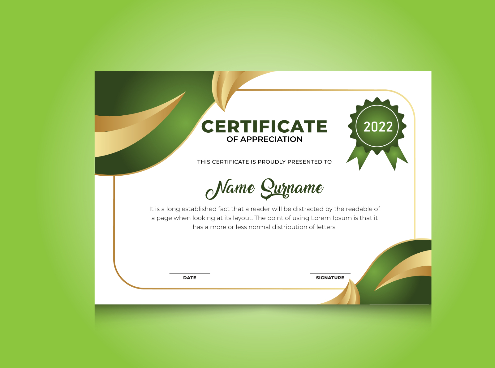 Appreciation Certificate by Harris Pranto on Dribbble