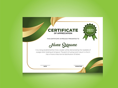 Appreciation Certificate award branding certificate design graphic design illustration invoice design minimal