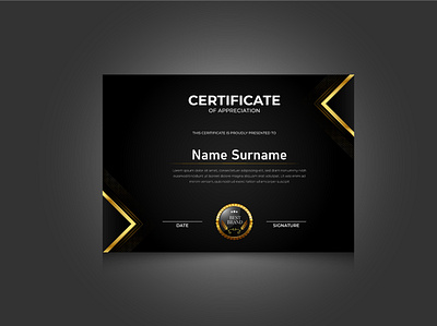 Certificate Of Appreciation branding certificate design graphic design illustration logo minimal