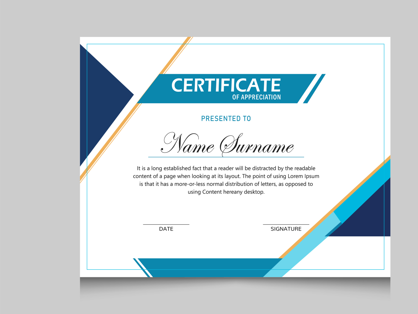 Appreciation Certificate by Harris Pranto on Dribbble