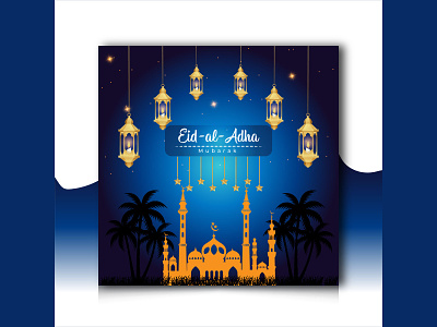 Eid Al Adha Islamic Background branding design eid eid mubarak graphic design illustration islamic background minimal vector