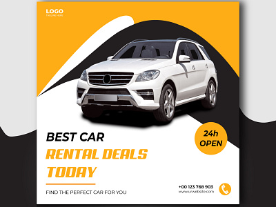 Car Rent Social Media Post car rent post design fb post graphic design instagram post minimal social media social media post vector