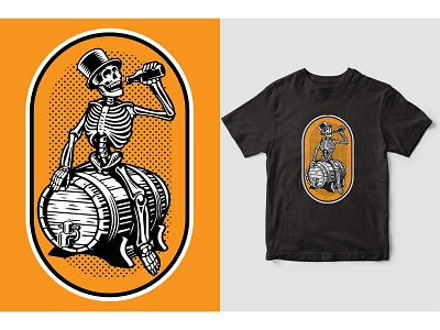 Skeleton Beer T Shirt