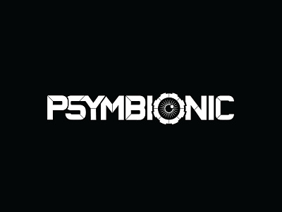 Psymbionic Logo band logo bionic dance music dj logo eye music logo robot eye