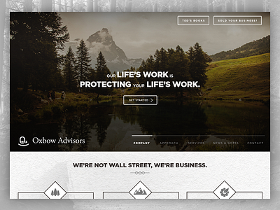 Unused Concept advisors books financial home outdoors ui ux website