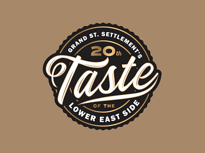 Taste Badge badge badge design brand circle logo design font food identity lettering logo mark new york restaurant stamp taste type