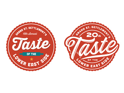 Taste Rebrand Comparison badge badge design brand circle logo design food identity identity branding lettering logo mark new york rebrand restaurant taste typography