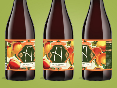 Allegory Dayton Grand Cru beer beer branding beer can craft beer design fruit illustration label oregon packaging peach