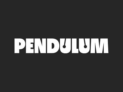 Pendulum branding clean clever identity lettering letters logo logotype minimal negative space pendulum science swing type typogaphy