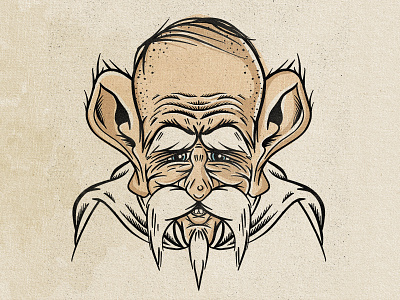 The Wizard beard cartoon design dnd dungeon dungeons dragons ear hair illlustration mage magic man mustache old procreate spell texture vintage