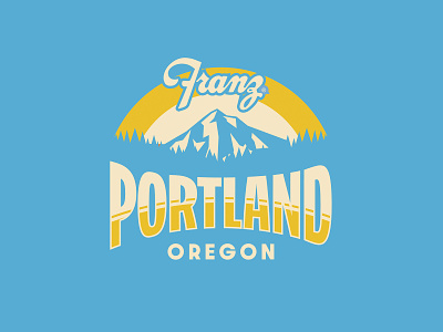 Portland, Oregon badge design forest illustration landscape lockup logo mt. hood northwest oregon outdoors pdx pnw portland type typography usa