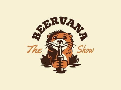 Beervana Logo animal badge beer beer branding beer logo beervana branding design illustration logo maris mascot oregon otter pdx portland sketch typography vintage