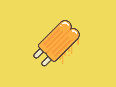 Summer on a Stick color design flat food graphic designt icons illustration logo popsicle summer vector woodgrain
