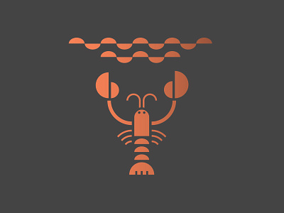 Wicked Lobstah art branding crab design flat graphic design illustration lobster logo minimalism ocean underwater