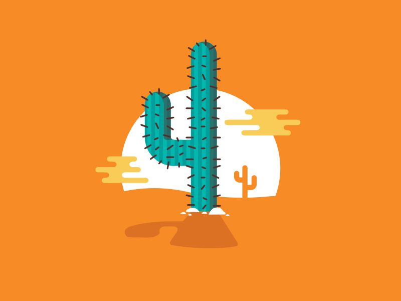 The Lonesome Cactus by Jordan Wilson on Dribbble