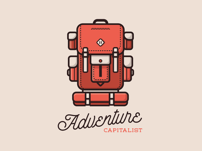 Adventure Capitalist adventure backpack camping design explore graphic design hiking illustration logo mountain type vector