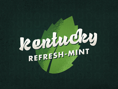 Kentucky Refresh-mint (cont'd) design graphic design icon illustration kentucky leaf logo mint texture type typography vector