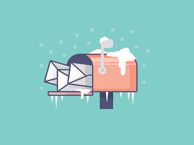 Freezing Your Inbox branding corporate design email frozen graphic design icon illustration inbox logo mail mailbox