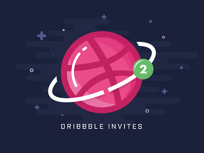 2 Dribbble Invites draft dribbble dribbble invite invitations invite player prospect space team universe