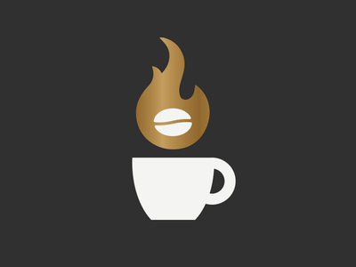 Coffee My Heart #1 beverage branding cafe coffee design fire icon illustration logo mark type vector