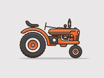 Tractor branding brewery design farm icon identity illustration lines logo mark tractor type