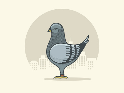 Sky Rat bird birds city design graphic design illustration logo new york pigeon sky skyline