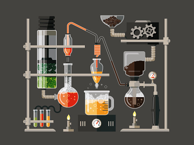Do You Even Science? beaker beer brewing chemistry coffee design hops illustration percolator rejected science test tube