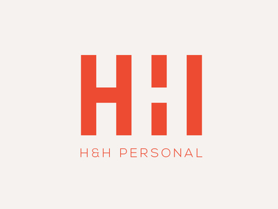 H&H Personal Identity branding clean h identity logo logotype mark minimal minimalistic negative space type typography
