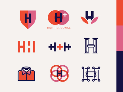 H&H Personal Identity 5 branding clean color h identity logo logotype mark minimal minimalistic type typography