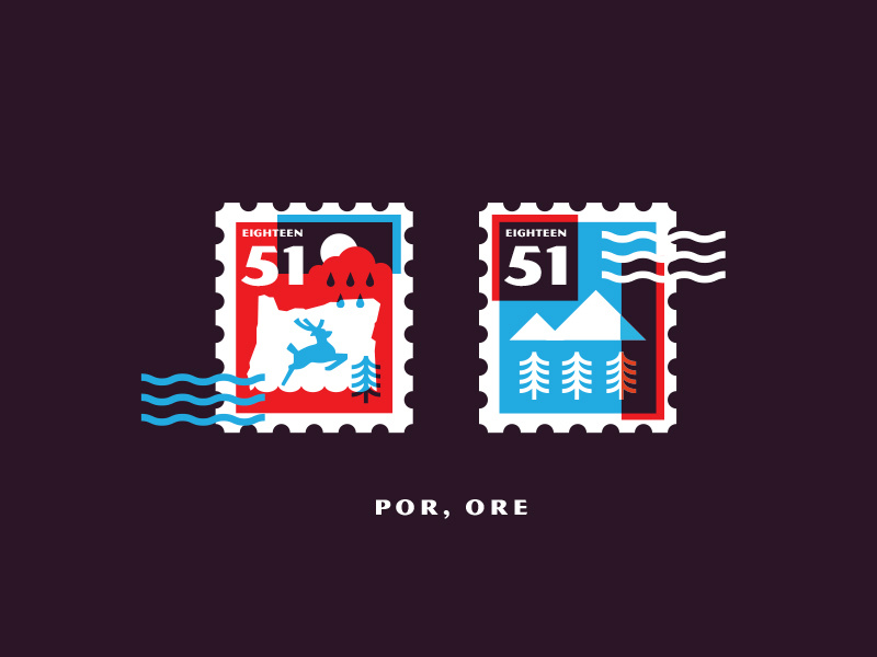 Portland Stamps by Jordan Wilson on Dribbble