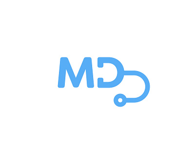 MD doctor health heart hospital icon identity logo logotype mark md medical