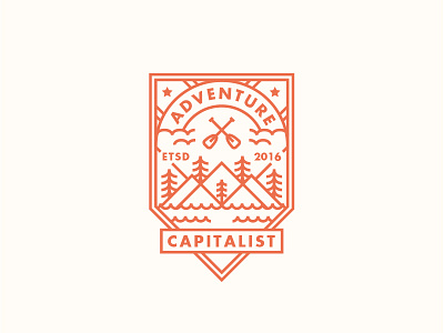 Adventure Capitalist 3 adventure apparel badge design illustration line art logo nature outdoors patch travel vector