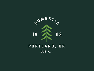 1908 Domestic branding explore illustration logo mark minimal nature northwest oregon portland tree vector