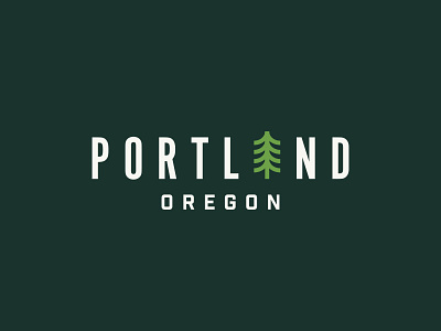 Portland Logo explore forest logo minimal nature northwest oregon portland trees type typography vector