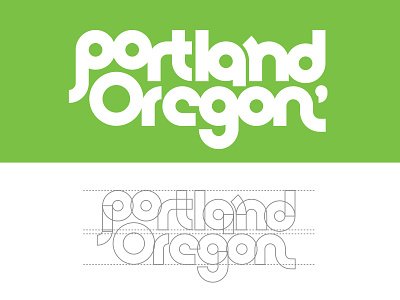 Portland Type design font grid lettering lifework logo mark northwest oregon portland type typogrpahy