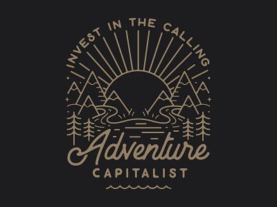 Adventure Capitalist adventure explore illustration linework mountain nature northwest outdoors sun tree