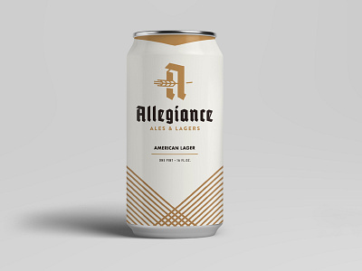 Allegiance Can beer branding brewery can craft beer identity illustration label design minimal mockup packaging