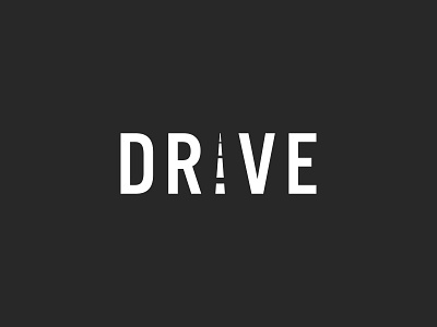 Drive car clever logo icon idea logo logotype mark minimal negative space road symbol word