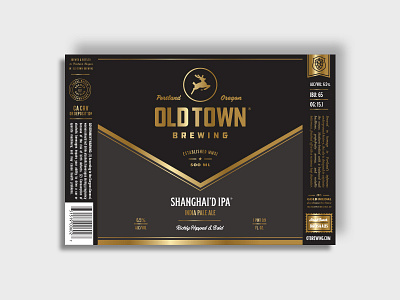 Old Town IPA beer beer can branding brewery craft beer design icon illustration label packaging packaging design typography