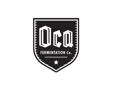 Oca Fermentation Co. alcohol badge beer blackletter branding brewery crest design logo shield typography vintage