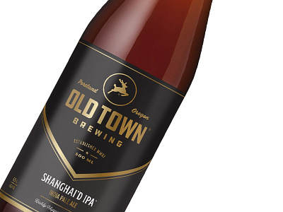 Old Town Label beer beer label bottle brewery craft beer design mock up package portland typography vintage wordmark