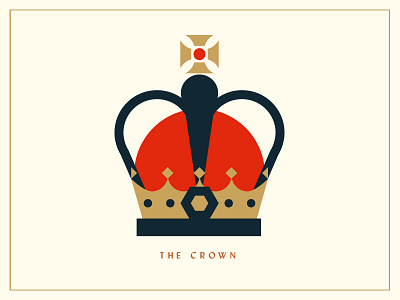 The Crown britain crown design england geometric gold illustration king queen royalty shapes simple